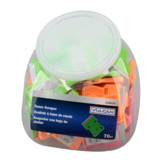 Vulcan M82730L 1-1/2" x 2" Steel Razor Scraper, 70 Pack - Assorted