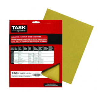 Task SAO16280 11" x 9" 280 Grit Very Fine Sandpaper, 50 Pack
