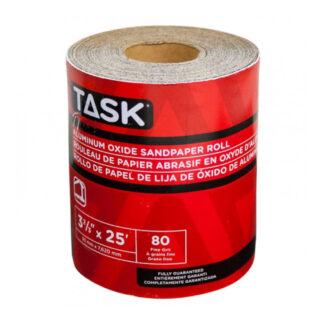 Task T32310 3-2/3" x 25ft 80-Grit Fine Sandpaper Roll