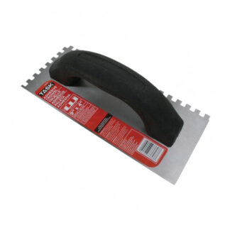 Task T33643 9" x 4" Square Notch Steel Adhesive Trowel