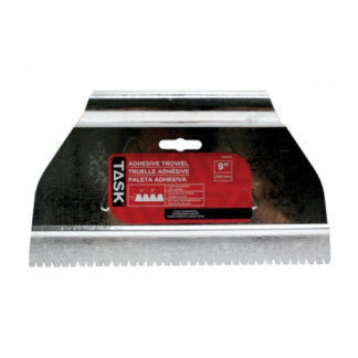 Task T34234 9" 3/16" x 1/8" x 1/8" V-Notch Steel Adhesive Spreader
