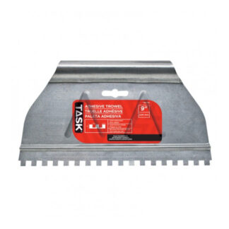 Task T34260 9" 1/4" x 1/4" x 1/4" Square Notch Steel Adhesive Spreader