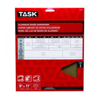 Task PA15500 11" x 9" Assorted Grit Premium Sandpaper, 5 Pack
