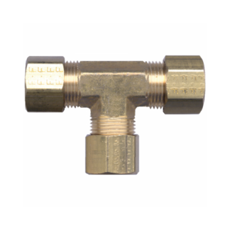 Fairview 64-6 3/8 Tube OD Brass Compression Union Tee
