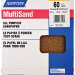 NORTON Adalox 07660700152 Sanding Sheet, 11 in L, 9 in W, Coarse, 60 Grit, Aluminum Oxide Abrasive, Paper Backing Sells in Quantity of 50