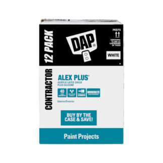 DAP 7079874275 300ml Alex Plus Latex Caulk Sealant, 12 Pack - White