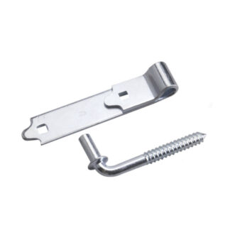 Onward 931XB 6" 100lb Steel Screw Hook with Strap Hinge - Zinc