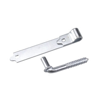 Onward 932XB 8" 100lb Steel Screw Hook with Strap Hinge - Zinc