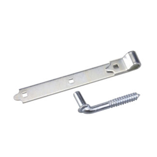 Onward 933XB 10" 150lb Steel Screw Hook with Strap Hinge - Zinc