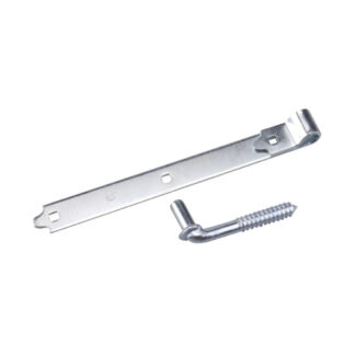Onward 934XB 12" 150lb Steel Screw Hook with Strap Hinge - Zinc