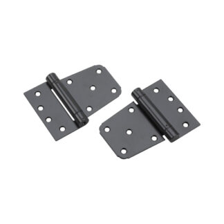 Onward 9412FBR 5.41" x 4" Steel Self-Closing Rectagular T-Hinge, 2 Pack - Black
