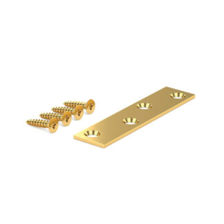 Onward 95B20R 2" x 5/8" Multi-Position Steel Mending Plate, 4 Pack - Brass