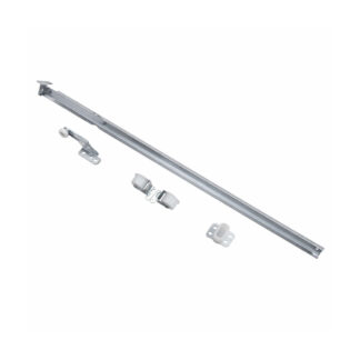 Onward T9952G 22" 50lb Steel Center Mount Tri-Roller Drawer Slide - Zinc