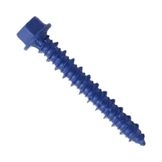 Tapcon 3060 1-1/4" x 3/16" Concrete Screw Anchor, 100 Pack - Blue