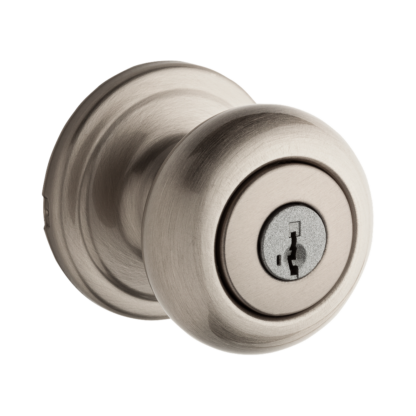 Weiser Troy Keyed Entry Knob - Satin Nickel