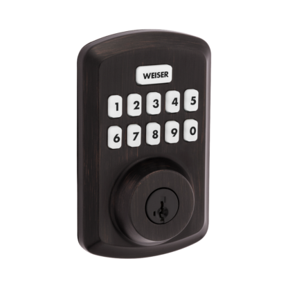Weiser Powerbolt 3 Electronic Deadbolt featuring SmartKey - Venetian Bronze