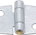 National Hardware N128-249 Strap Hinge, 1.61 in W Frame Leaf, Steel, Screw Mounting, 60 lb