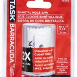 Task T21709 Hole Saw, 1-1/4 in Dia, 1-7/8 in D Cutting, Carbon Steel Cutting Edge