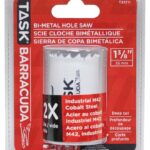 Task T21711 Hole Saw, 1-3/8 in Dia, 1-7/8 in D Cutting, Carbon Steel Cutting Edge