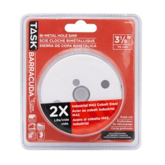 Task T21735 Hole Saw, 3-1/8 in Dia, Bi-Metal Cutting Edge