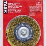 Task T25616 Wire Wheel, 1/4 in Arbor/Shank, Crimped Bristle, 3 in Dia Bristle