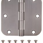 ProSource 20347ANX Door Hinge, Steel, Antique Nickel, Loose Pin, 180 deg Range of Motion, Screw Mounting