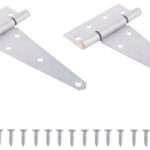 ProSource HTH-G06-C2PS T-Hinge, Galvanized Steel, Galvanized Brass Pin, Fixed Pin, 180 deg Range of Motion, 96 (Pair) lb
