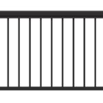 Imperial Legacy KD403646B Railing, 46 in L Actual, Aluminum, Black