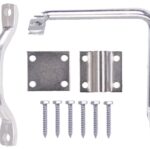 ProSource LR-184-PS Gate Latch Bar, 7/16 in Bolt Head, 5 in L Bolt, Steel, Zinc