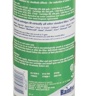 Rainfresh LR1 Reduction Filter Cartridge, 1 um Filter, Carbon Filter Media