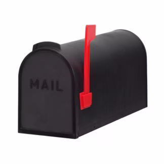 PRO-DF P9222N 7" x 19-1/2" x 10" Plastic Curbside Mailbox - Black
