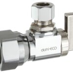 Dahl mini-ball 611-53-31-BAG Angle Valve, 1/2 x 3/8 in Connection, FIP x Compression, 250 psi Pressure, Brass Body
