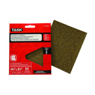 Task POX55060 4-1/2" x 5-1/2" 60 Grit Medium Abrasive Sheet, 5 Pack