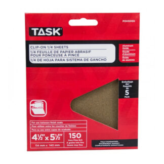Task POX55150 4-1/2" x 5-1/2" 150 Grit Very Fine Abrasive Sheet, 5 Pack