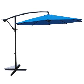 Seasonal Trends UMAC10BKOBD-34 Umbrella and Stand, 98.4 in OAH, 10 ft W Canopy, 10 ft L Canopy, Round Canopy