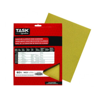 Task SAO16060 11" x 9" 60 Grit Medium Signature Sandpaper, 50 Pack