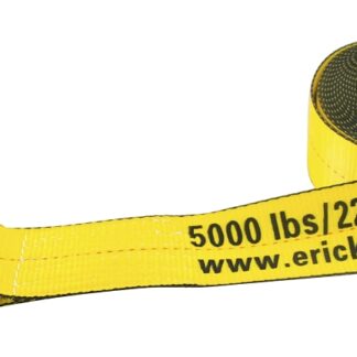 Erickson 58700 Winch Strap, 3 in W, 30 ft L, 5000 lb Vertical Hitch, Polyester, Yellow