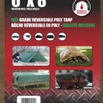 Erickson 57030 Mid-Grade Tarp, 8 ft L, 6 ft W, Poly, Brown/Green
