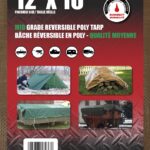 Erickson 57033 Mid-Grade Reversible Tarp, 16 ft L, 12 ft W, Polyethylene, Brown/Green