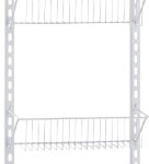 ClosetMaid 123100 Wall and Door Rack, 5.2 in L x 12 in W x 77 in H Dimensions, Metal, White