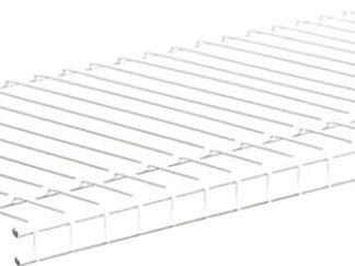 ClosetMaid SuperSlide 4719 Wire Shelf, 120 lb, 1-Level, 12 in L, 144 in W, Steel, White Sells in Quantity of 6