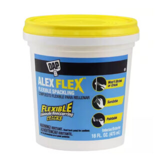 DAP 7079874870 16oz ALEX FLEX Flexible Spackling & Drywall Compounds - Off-White