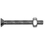 Reliable FSBZ Series FSBZ8322MR Machine Screw, 2 in L, Full Thread, Flat Head, Quadrex Drive, Type B Point, Steel, Zinc Sells in Quantity of 5