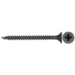 Reliable RzR Series DS61M1 Screw, 1 in L, Fine, Full Thread, Flat Head, Phillips Drive, Type S Point, Steel, Phosphate, 1000/BX