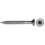 Reliable FKWSB8134MR Screw, #8-15 Thread, 1-3/4 in L, Partial, Twin Lead Thread, Flat Head, Square Drive, Brass Sells in Quantity of 5