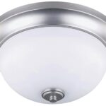 Canarm New Yorker Series IFM256A13BPT Ceiling Light, 120 W, 2-Lamp, Steel Fixture, Brushed Pewter Fixture