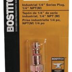 Bostitch BTFP72318 Hose Plug, 1/4 in, NPT Male, Steel, Plated Sells in Quantity of 4