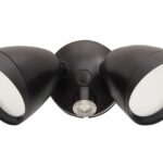 PowerZone O-G1200D-PB Security Flood Light, 110/240 V, 15 W, 2-Lamp, LED Lamp, Daylight Light, 1200 Lumens
