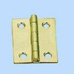 Onward 843BR Narrow Butt Hinge, 0.62 in W Frame Leaf, 2-1/2 in H Frame Leaf, 0.056 in Thick Frame Leaf, Steel, Brass