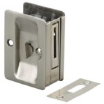 Onward 1701NBPSBC Privacy, Steel, Brushed Nickel, 1-1/4 to 1-1/2 in Thick Door